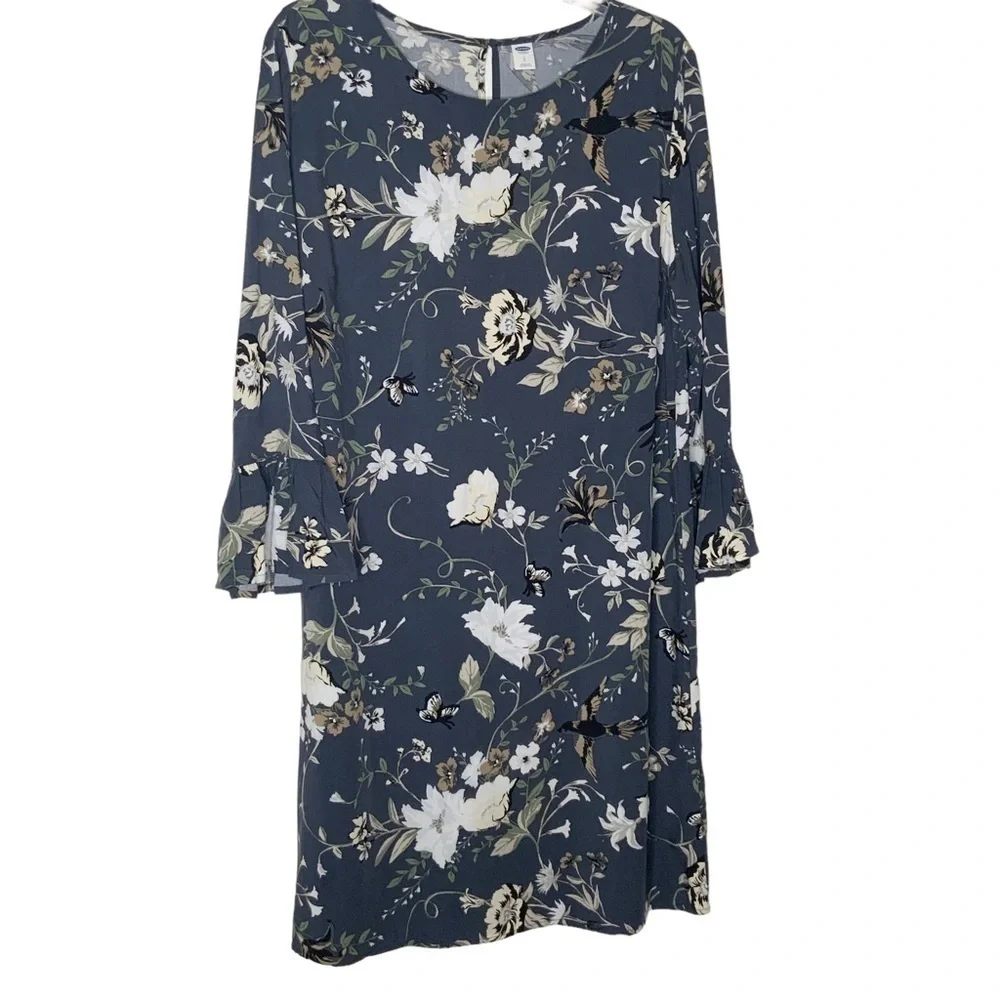 OLD Navy grey long sleeve shift dress. Size L